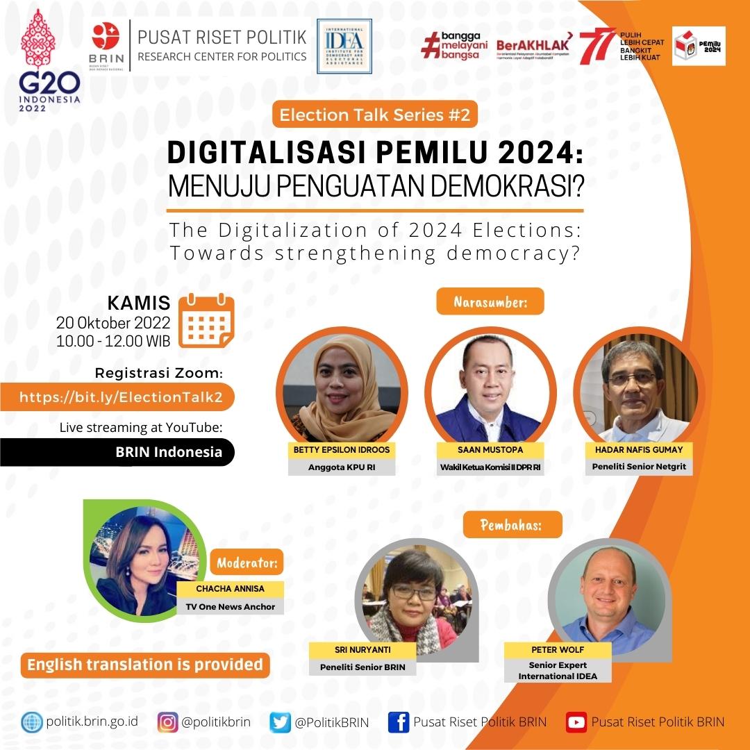 Election Talk 2 panel) Digitalization of the 2024 Indonesian